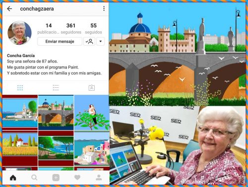 Arte moderna: a 88 anni, un&rsquo;artista spagnola dipinge con Paint