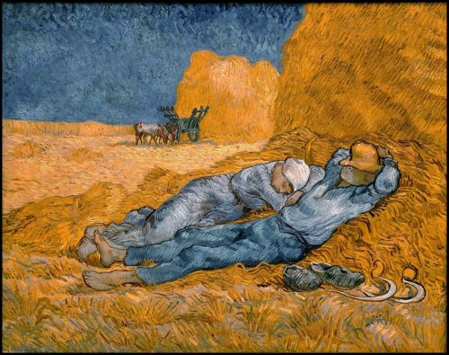 Midi - Repos du travail" par Vincent Van Gogh