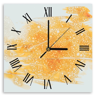 Wall Clock Coloured Water On Transparent Film - Wall Decoration