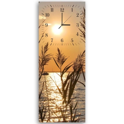 Wall Clock Bamboo Canes On The Lake - Wall Decoration