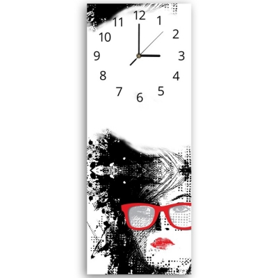 Wall Clock Details In Red - Wall Decoration