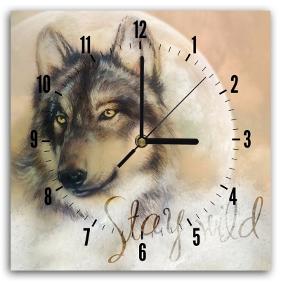 Wall Clock The Wolf In Us - Wall Decoration