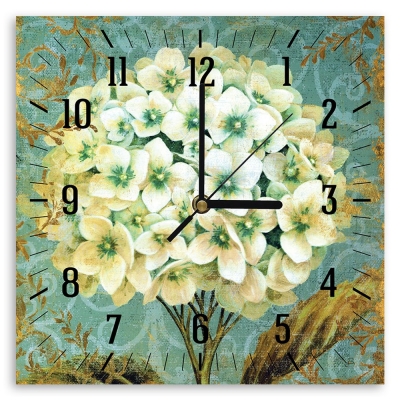 Wall Clock The Hydrangea - Wall Decoration