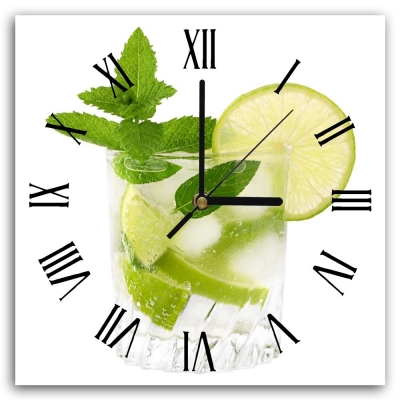 Wall Clock Lemon And Mint - Wall Decoration