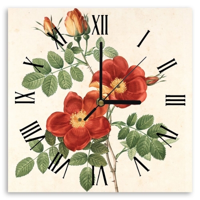 Reloj de Pared Rosa Balsamina - Decoración Pared