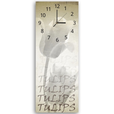 Relógio de parede - Tulipa branca - Decoração de parede