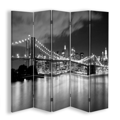 Room Divider Cityscape - Indoor Decorative Canvas Screen