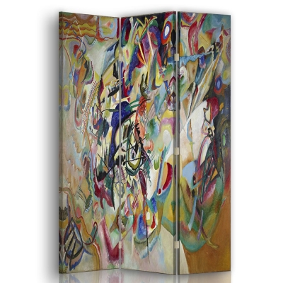 Skärm, Rumsavdelare Composition VII - Wassily Kandinsky - Dekorativ Canvasskärm för Inomhusbruk