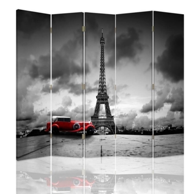 Room Divider Eiffel Tower - Indoor Decorative Canvas Screen