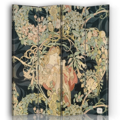 Biombo Femme À La Marguerite - Alphonse Mucha - Separador de Ambientes para Interiores