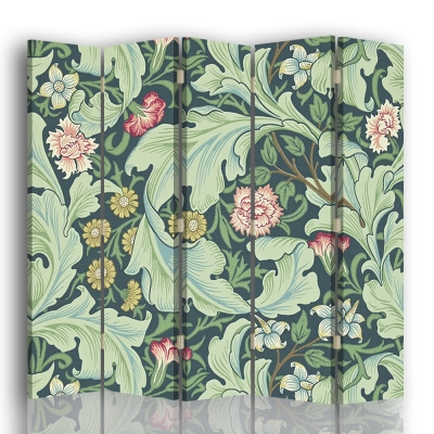 Skärm, Rumsavdelare Floral Wallpaper - William Morris - Dekorativ Canvasskärm för Inomhusbruk