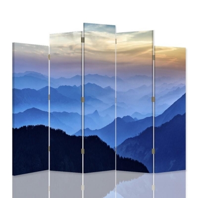 Parawan Forest Mountains - Wewnętrzny dekoracyjny ekran z płótna
