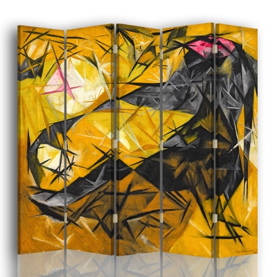 Room Divider Cats - Natalia Goncharova - Indoor Decorative Canvas Screen