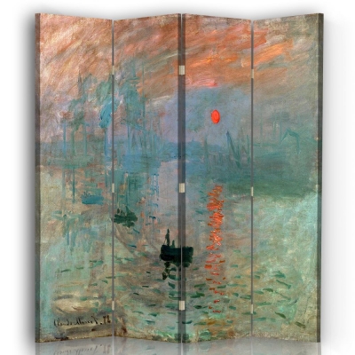 Biombo Impressão, Nascer do Sol - Claude Monet - Divisória interna decorativa