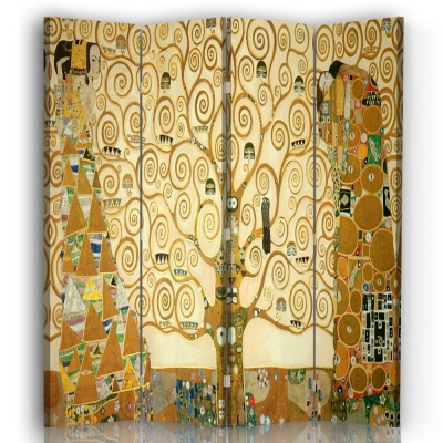 Room Divider The Tree Of Life - Gustav Klimt - Indoor Decorative Canvas Screen