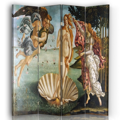 Parawan The Birth Of Venus - Sandro Botticelli - Wewnętrzny dekoracyjny ekran z płótna