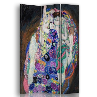 Skärm, Rumsavdelare The Virgin - Gustav Klimt - Dekorativ Canvasskärm för Inomhusbruk