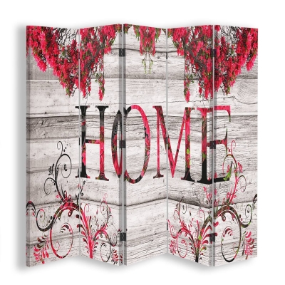 Skärm, Rumsavdelare Loving Home - Dekorativ Canvasskärm för Inomhusbruk