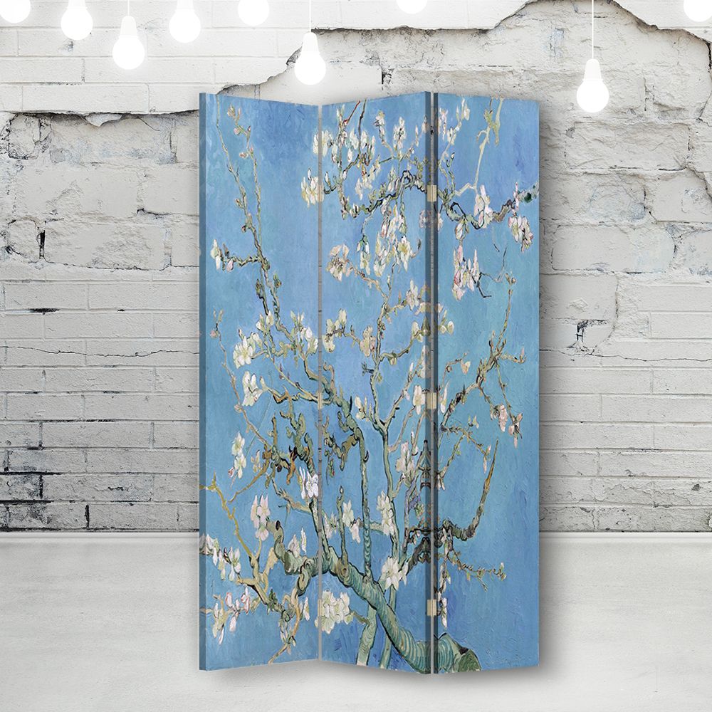 Fine Asianliving Room Divider Privacy Screen L120xH180cm 3 Panel van Gogh Almond Blossoms