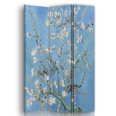 Skärm, Rumsavdelare Almond Blossom - Vincent Van Gogh - Dekorativ Canvasskärm för Inomhusbruk