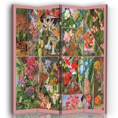 Room Divider Marianne North - Maria Rita Minelli - Indoor Decorative Canvas Screen