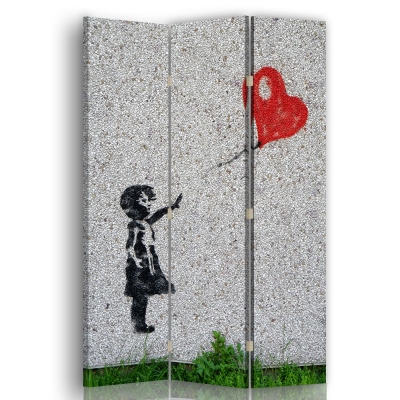 Room Divider Love Balloon - Indoor Decorative Canvas Screen