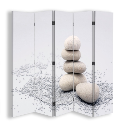 Room Divider Pebble - Indoor Decorative Canvas Screen