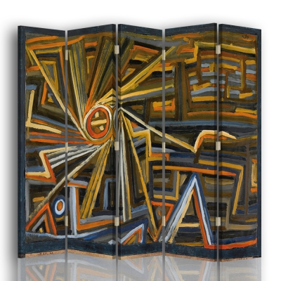 Room Divider Radiation And Rotation - Paul Klee - Indoor Decorative Canvas Screen