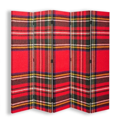 Room Divider Tartan - Indoor Decorative Canvas Screen