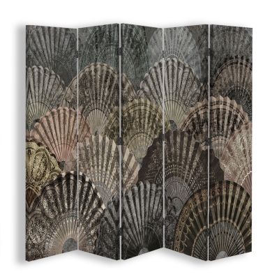 Room Divider Oriental fans - Indoor Decorative Canvas Screen
