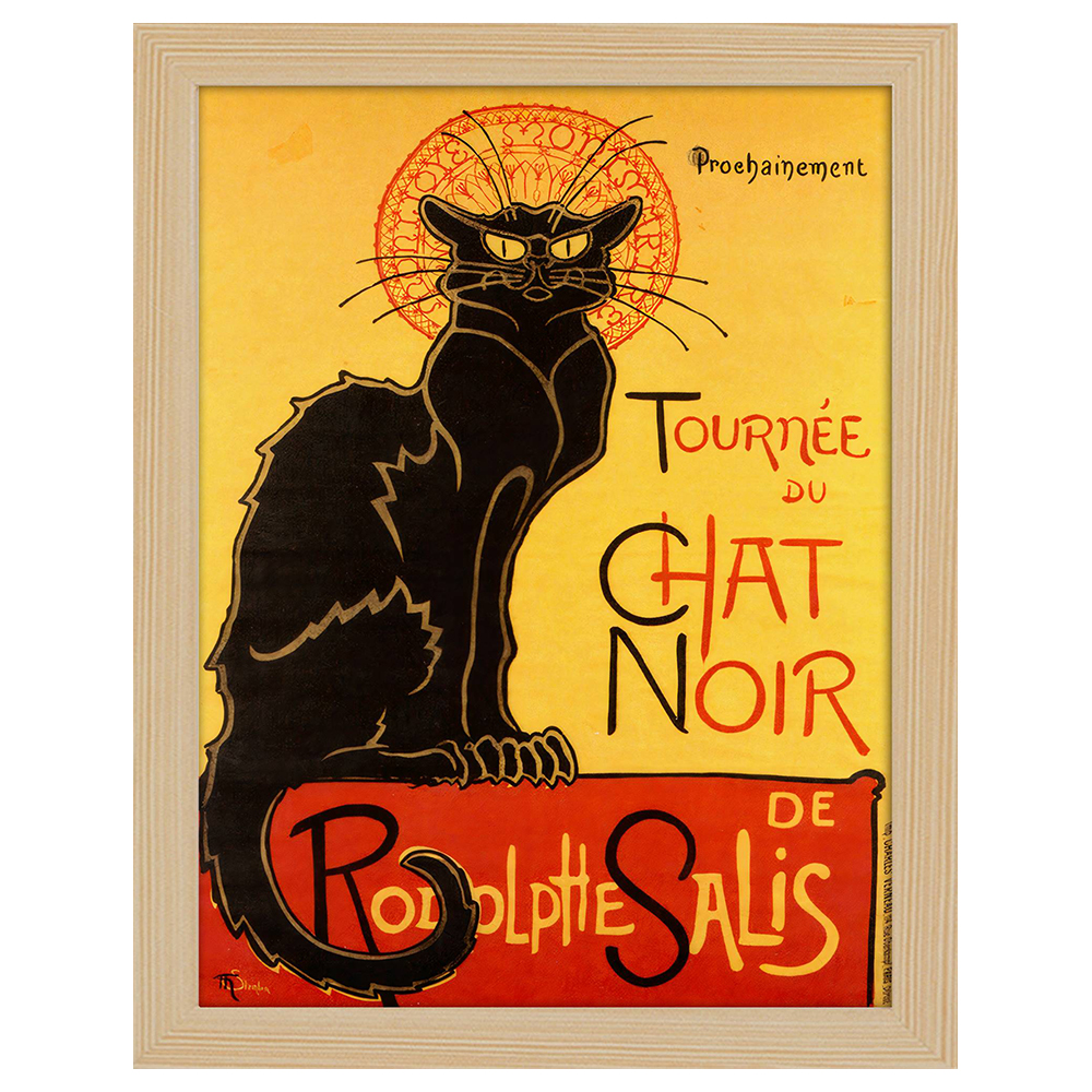 Famous paintings, canvas prints, vintage posters and wall art - ツ  Legendarte - Vintage Artistic Poster Tournée Du Chat Noir - Decorative Art  Print, Wall Art Decor