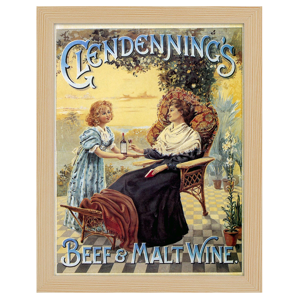 Quadri famosi, stampe su tela, posters vintage e arredo da parete - ツ  Legendarte - Poster Vintage Pubblicitario Beef & Malt Wine - Quadro,  Decorazione Parete