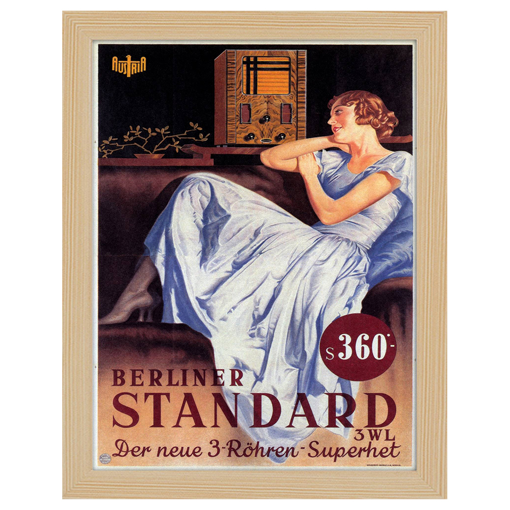 Famous paintings, canvas prints, vintage posters wall art - Legendarte - Vintage Advertising Poster Berliner Standard - Decorative Art Print, Art Decor
