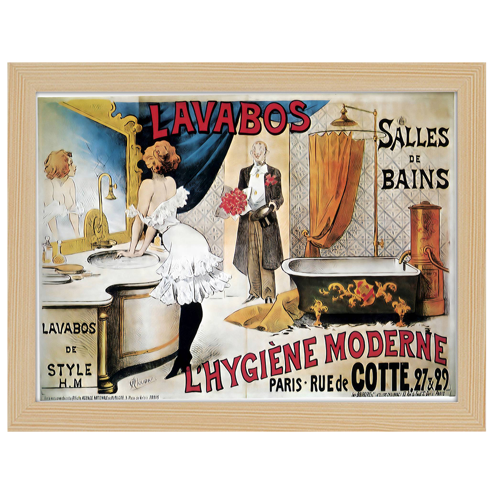 Peintures célèbres, impressions sur toile et décoration murale - ツ  Legendarte-Affiche Publicitaire Vintage L'Higiène Moderne - Tableau, Décoration  murale