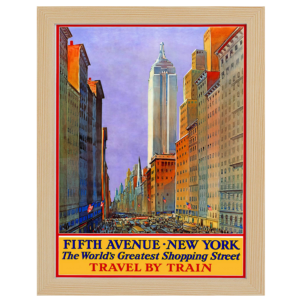 Quadri famosi, stampe su tela, posters vintage e arredo da parete - ツ  Legendarte - Poster Vintage Turistico Fifth Avenue New York - Quadro,  Decorazione Parete