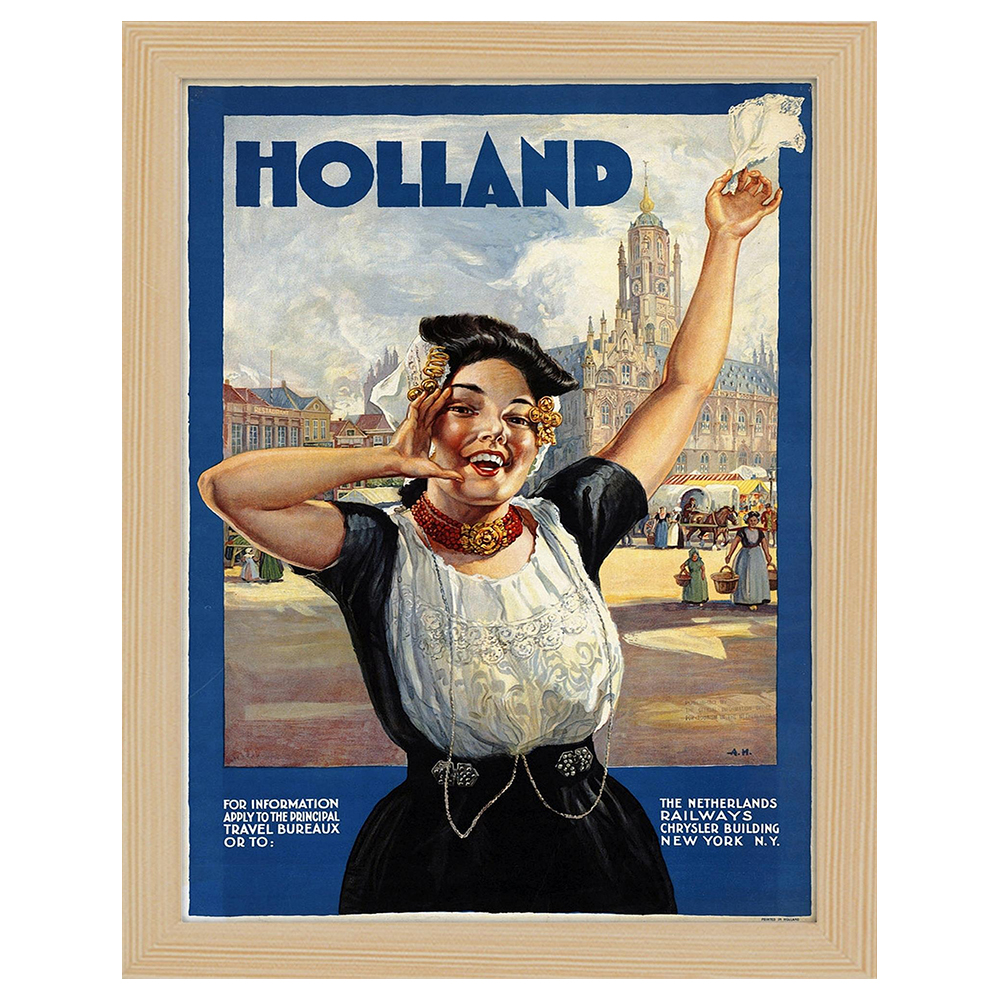 Quadri famosi, stampe su tela, posters vintage e arredo da parete - ツ  Legendarte - Poster Vintage Turistico Holland - Quadro, Decorazione Parete