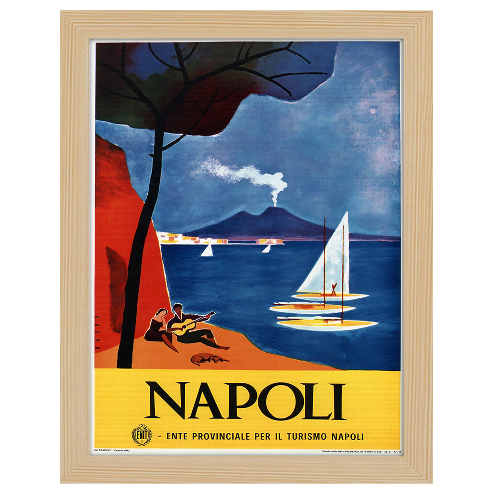 Quadri famosi, stampe su tela, posters vintage e arredo da parete - ツ  Legendarte - Poster Vintage Turistico Napoli - Quadro, Decorazione Parete