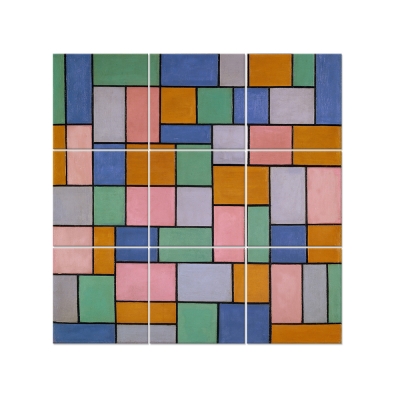 Multipanel Bilder Komposition in Dissonanzen - Theo van Doesburg - Wanddeko