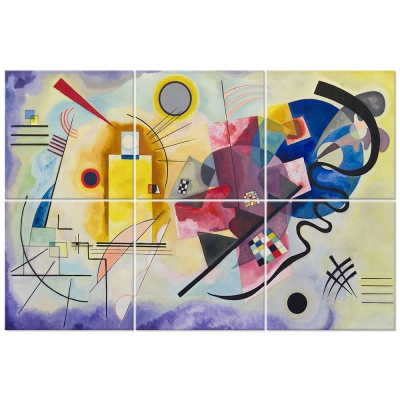 Väggkonst med flera Paneler Yellow, Red, Blue - Wassily Kandinsky - Väggdekoration