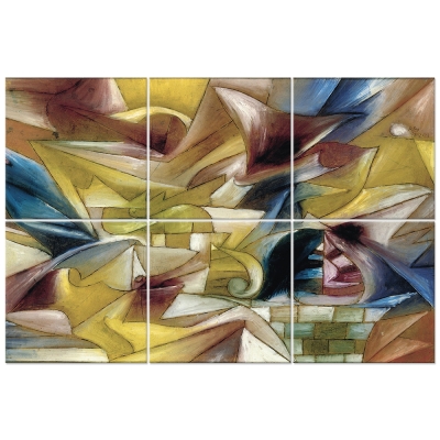 Quadro Multipannello Giardino Tropicale - Paul Klee
