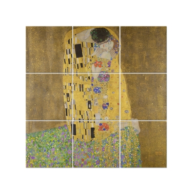 Väggkonst med flera Paneler The Kiss - Gustav Klimt - Väggdekoration