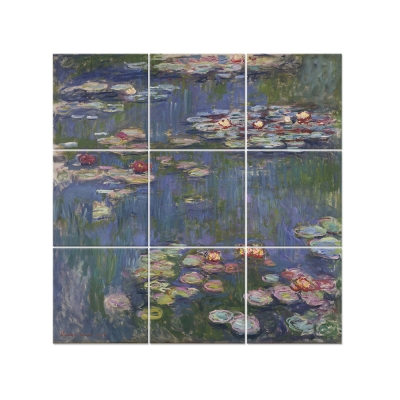 Quadro Multipannello Lo Stagno Con Ninfee - Claude Monet