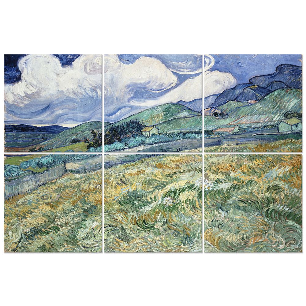Quadri famosi, stampe su tela, posters vintage e arredo da parete - ツ  Legendarte - Quadro Multipannello Veduta Da Saint-Remy - Vincent Van Gogh