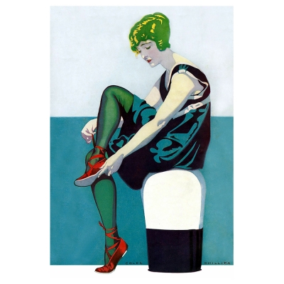 Quadro em Tela, Impressão Digital - C. Coles Phillips: Good Housekeeping Magazine 1916 - Decoração de Parede