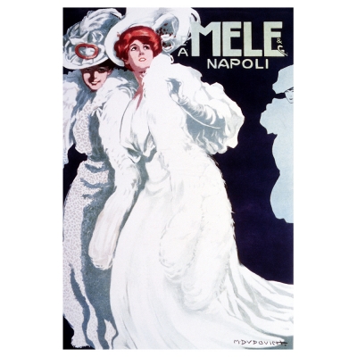 Quadro em Tela, Impressão Digital - Marcello Dudovich: Grandi Magazzini Mele Napoli 1907 - Decoração de Parede
