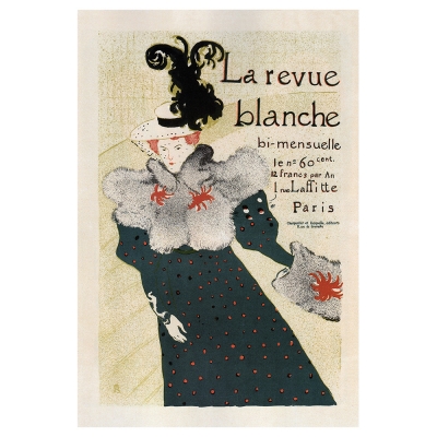 Quadro em Tela, Impressão Digital - Henry de Toulouse-Lautrec: La Revue Blanche, 1895 - Decoração de Parede