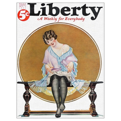 Quadro em Tela, Impressão Digital - C. Coles Phillips: Liberty Magazine October 1924 - Decoração de Parede