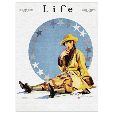 Quadro em Tela, Impressão Digital - C. Coles Phillips: Life Magazine November 1920 - Decoração de Parede