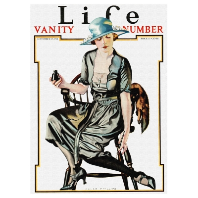 Quadro em Tela, Impressão Digital - C. Coles Phillips: Life Magazine September 1921 - Decoração de Parede