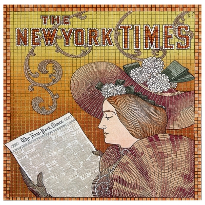 Kunstdruck auf Leinwand - The New York Times Ad, 1895 - Edward Henry Potthast - Wanddeko, Canvas